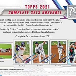 2021 Topps Complete Factory Hobby Box (660 Cards 5 Foilboard Cards)