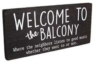 outdoor balcony decor for apartment - small balconies wall art - welcome sign for summer apartments with patio or decks