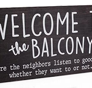 Outdoor Balcony Decor for Apartment - Small Balconies Wall Art - Welcome Sign for Summer Apartments with Patio or Decks