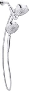 kohler 23219-cp purist 2-in-1 multifunction shower combo kit, rotating showerhead with handheld shower head, 2.5 gpm, polished chrome