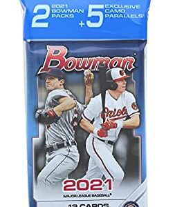 2021 Bowman MLB Baseball VALUE pack (TWO 12-card packs & ONE exclusive 5-card parallel pack)