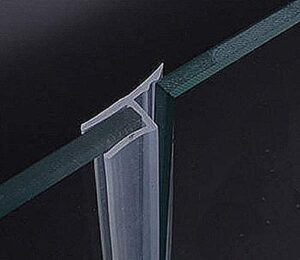 glass door side seal strip 100” frameless shower door sweep for 1/2" framelss glass door