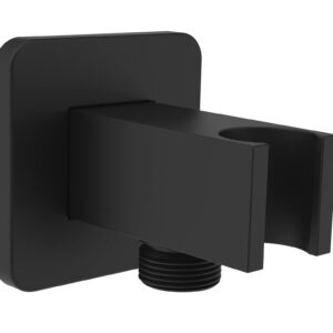 Aquaiaw Wall Supply Elbow with Flange, Solid Brass, Electroplate Matte Black. The product in review photos is NOT Aquaiaw Wall Union. Aquaiaw wall supply elbows are all by Female Inlet Tapered 1/2 NPT