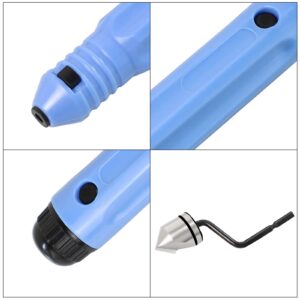 Deburring Countersink Tool Set, Askwhy RD16.5-BC1651 Countersink Hand Reamer, Great Burr Remover Hand Tool for Wood, Plastic, Aluminum, Copper and Steel (Blue)