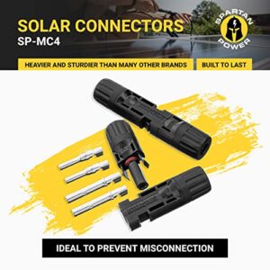 Spartan Power Solar Panel Connectors IP67 1000V 30A (Male & Female) - Connector for PV Solar Panels, 10 AWG - 14 AWG - Pack of 25