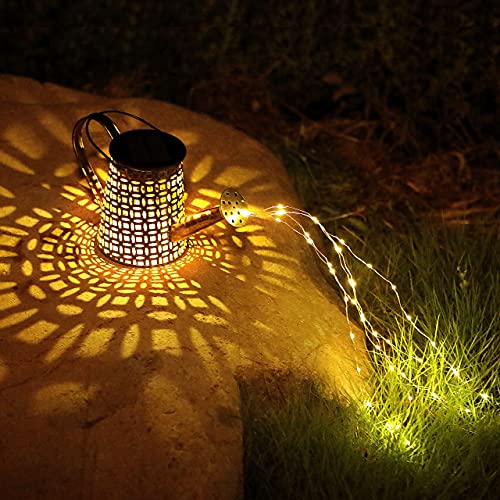 Morestar Solar Watering Can Garden Decor,Solar Lights Outdoor Decorative,Waterproof Solar Garden Lights Christmas Gift for Mom Grandma Women,Hanging Solar Lantern Decor for Table Patio Porch Yard Lawn