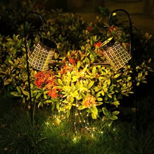 Morestar Solar Watering Can Garden Decor,Solar Lights Outdoor Decorative,Waterproof Solar Garden Lights Christmas Gift for Mom Grandma Women,Hanging Solar Lantern Decor for Table Patio Porch Yard Lawn