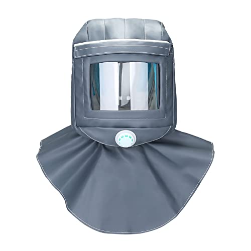 Holulo PVC Sandblasting Cap Sand Blasting Hood Cap Sandblaster Shawl with Face Shields Sandblaster Protective