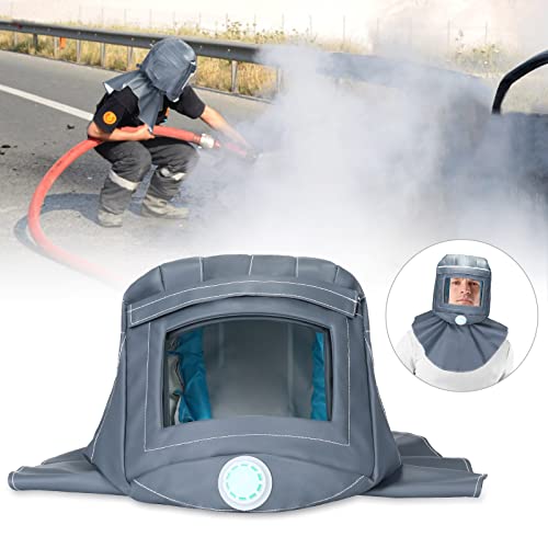 Holulo PVC Sandblasting Cap Sand Blasting Hood Cap Sandblaster Shawl with Face Shields Sandblaster Protective