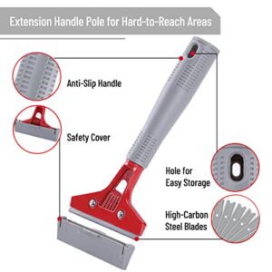 Bates- Razor Blade Scraper, 4" Scraper Tool with 10 Extra Scraper Blades, Paint Scraper Tool, Floor Scraper, Razor Scraper, Glass Scraper, Scraper for Cleaning, Window Scraper, Cleaning Scraper