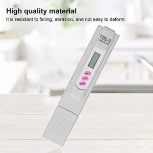 01 Digital Water Tester, 3 Measurement Modes LCD Digital 0-9990Ppm Water Quality Tester with Alloy Probe for Aquarium Swimming Pool for Drinking Water