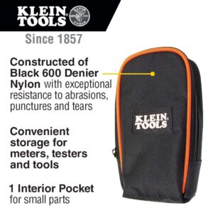 Klein Tools MM400 Multimeter, Digital Auto Ranging, AC/DC Voltage, Current, Capacitance, Frequency, Duty-Cycle, Diode, Continuity, Temp 600V & 69401 Multimeter Carrying Case