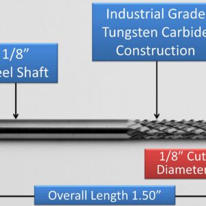 Grout Removal Tool Tile Cutting Bit Variety Set 1/8-Inch, 3/32-Inch, 1/16-Inch