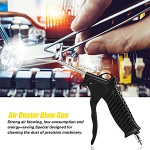 Air Blow Gun Kit Air Duster Cleaning Nozzle Blow Spray Tool Kit with 5 Meter Long Coil PU Air Hose,5×8mm(Black)