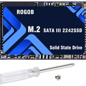 ROGOB 1TB M.2 SATA SSD 2242 NGFF B&M Key Internal Solid State Drive 6Gb/s for Desktop Laptop PC