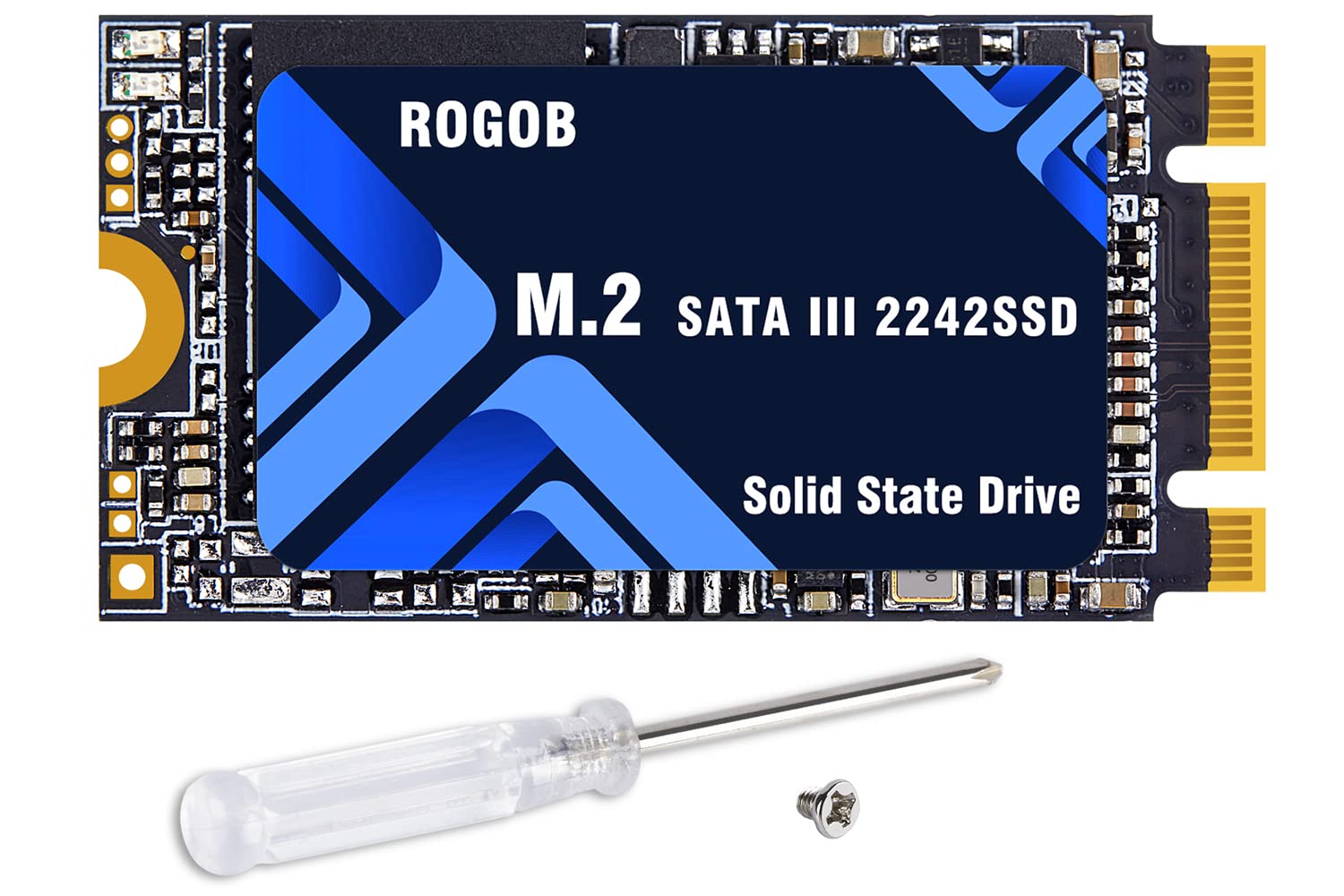 ROGOB 1TB M.2 SATA SSD 2242 NGFF B&M Key Internal Solid State Drive 6Gb/s for Desktop Laptop PC