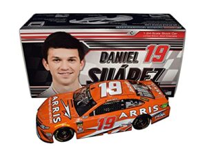 autographed 2018 daniel suarez #19 arris toyota team (joe gibbs racing) monster cup series signed lionel 1/24 scale nascar diecast car with coa (#038 of only 505 produced)