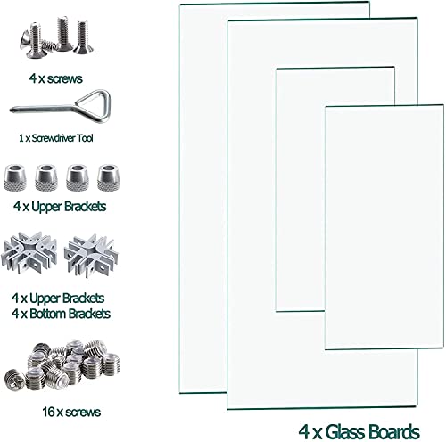Fire Pit Glass Wind Guard,29” x 13” x 6” Rectangular Clear Tempered Glass Wind Guard ，Fire-Resistant Wind Screens Kit 5/16inch Thickness for Series 401/403 Outdoor Propane Fire Pit Tables.
