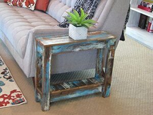 heavily distressed side table