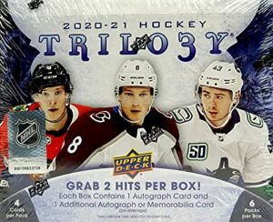 2020/21 upper deck trilogy nhl hockey hobby box (24 cards/bx)