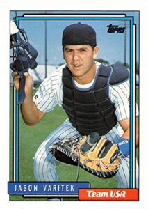 1992 topps traded baseball #123t jason varitek rookie card