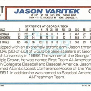 1992 Topps Traded Baseball #123T Jason Varitek Rookie Card