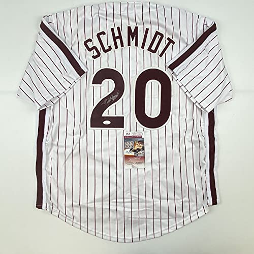 Autographed/Signed Mike Schmidt Philadelphia Pinstripe Baseball Jersey JSA COA