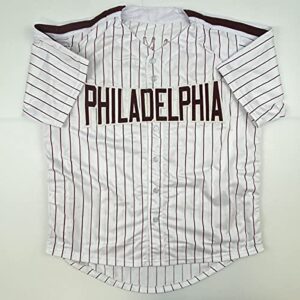 Autographed/Signed Mike Schmidt Philadelphia Pinstripe Baseball Jersey JSA COA