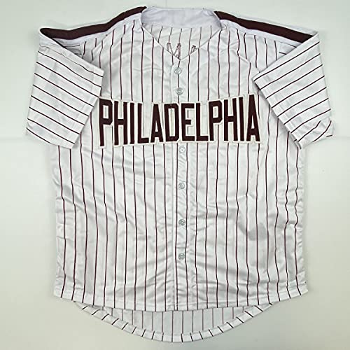 Autographed/Signed Mike Schmidt Philadelphia Pinstripe Baseball Jersey JSA COA