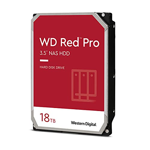 Western Digital - WD Red Pro 18TB 3.5" NAS Hard Disk Drive - 7200 RPM, SATA 6 Gb/s, CMR, 256 MB Cache, 3.5" Internal HDD, Crypto Chia Mining - WD181KFGX - BROAGE HDMI Cable