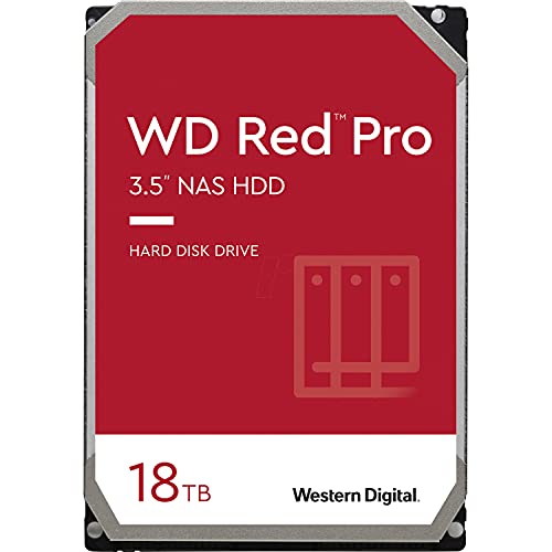 Western Digital - WD Red Pro 18TB 3.5" NAS Hard Disk Drive - 7200 RPM, SATA 6 Gb/s, CMR, 256 MB Cache, 3.5" Internal HDD, Crypto Chia Mining - WD181KFGX - BROAGE HDMI Cable