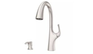 ladera kitchen faucet with soap dispenser, f-529-7lrgs