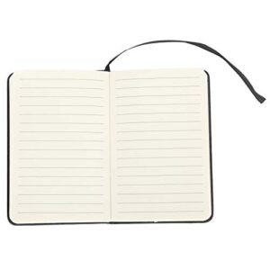 Notepad, Rounded Corners No Fluorescent Agent Strap Notebook, for Diary Writing(black)