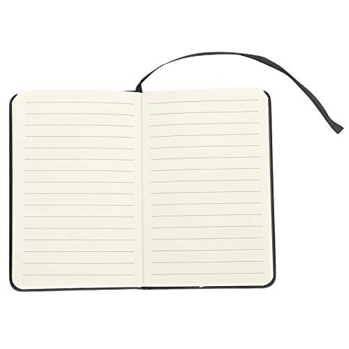 Notepad, Rounded Corners No Fluorescent Agent Strap Notebook, for Diary Writing(black)