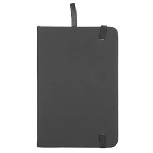 Notepad, Rounded Corners No Fluorescent Agent Strap Notebook, for Diary Writing(black)