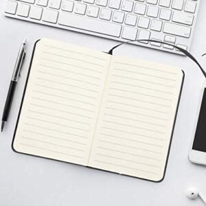 Notepad, Rounded Corners No Fluorescent Agent Strap Notebook, for Diary Writing(black)