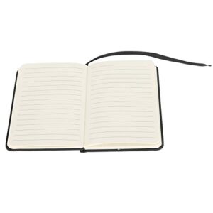 Notepad, Rounded Corners No Fluorescent Agent Strap Notebook, for Diary Writing(black)