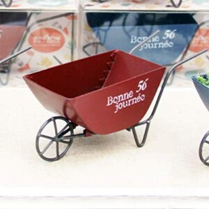 Hemoton Box Wheelbarrow Miniature Wheelbarrow Decor Bicycle Planter Metal Succulent Pots Metal Standing Planter Decorative Garden Planter Mini Succulent Pot Rack Man Indoor Small Metal