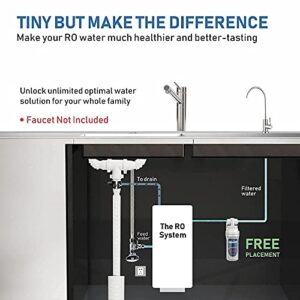 Frizzlife Reverse Osmosis System - Tankless 400 GPD Drinking Water Filtration System, Quick Twist Under Sink RO Filter - with one Extra TD-9 Alkaline Filter