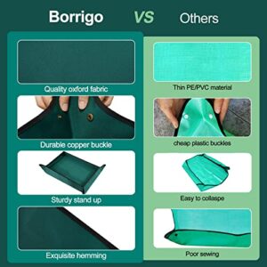 Borrigo Plant Repotting Mat & Mesh Pads for Pots | Oxford Waterproof Potting Mat | Foldable & Reusable Plant Mat | Large 29.5”x29.5”, for Indoor Gardening, Potting Tarp