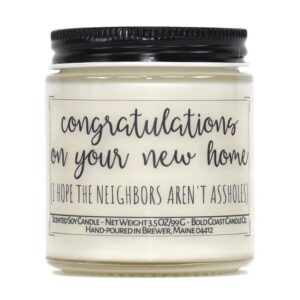 i hope the neighbors aren't assholes 3.5 oz soy candle - blackberry vanilla scent