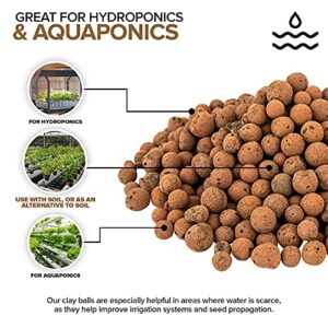 Stock Your Home 5Lbs LECA Balls Expanded Clay Pebbles Hydroponics Soil Supplies for Indoor Garden Plants - Organic Aquaponics Grow Media Drainage Layer Terrarium