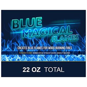 magical flames – blue flames - create blue vibrant flames for fire pit - (25 pack) - campfire, bonfire, outdoor fireplace – magical, blue funky, mystic flames – twice the color – half the price