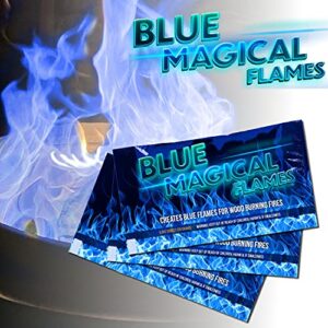Magical Flames – Blue Flames - Create Blue Vibrant Flames for Fire Pit - (25 Pack) - Campfire, Bonfire, Outdoor Fireplace – Magical, Blue Funky, Mystic Flames – Twice The Color – Half The Price
