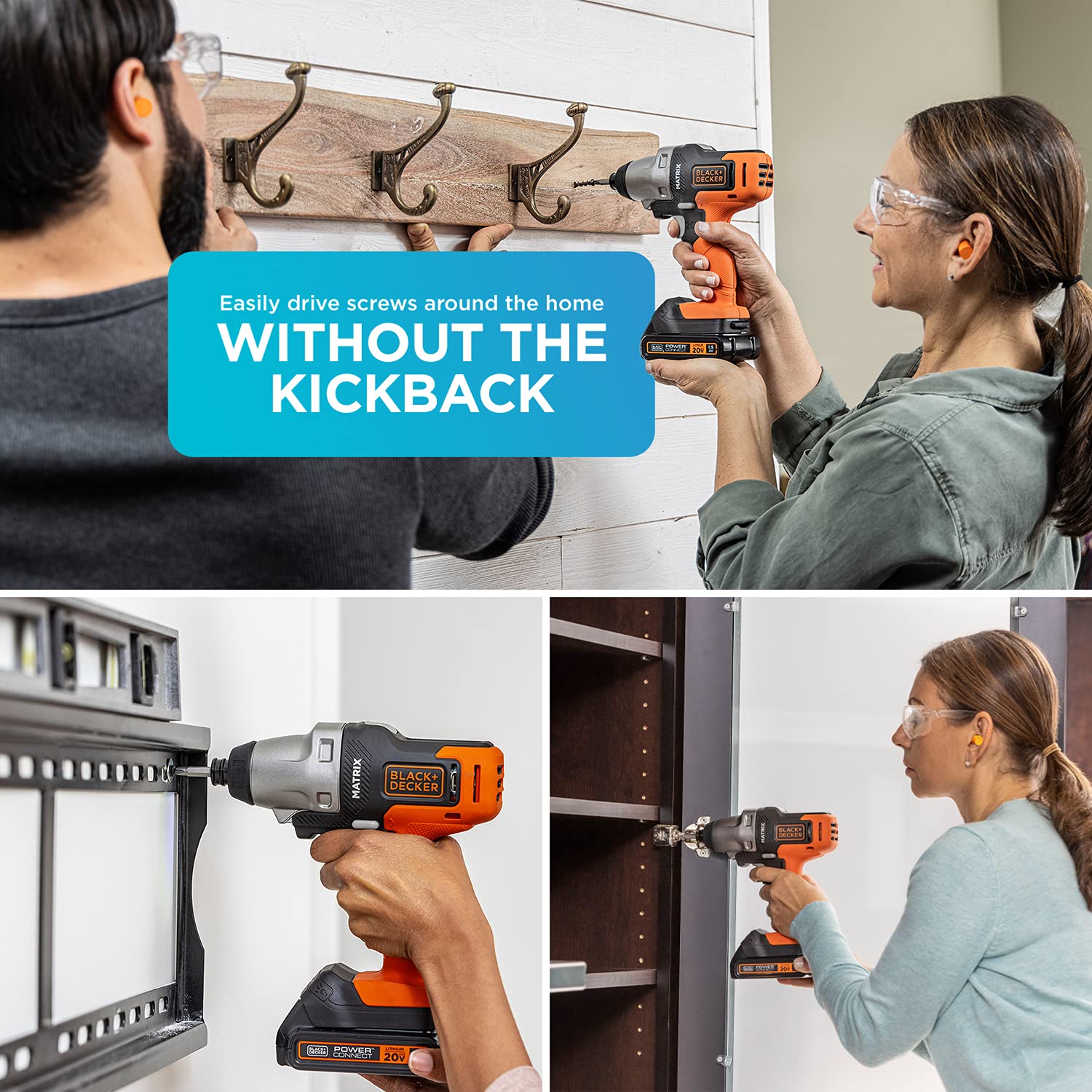 BLACK+DECKER Reciprocating Saw Accessory For Cordless Drill with Matrix Impact Driver Attachment (BDCMTRS & BDCMTI)