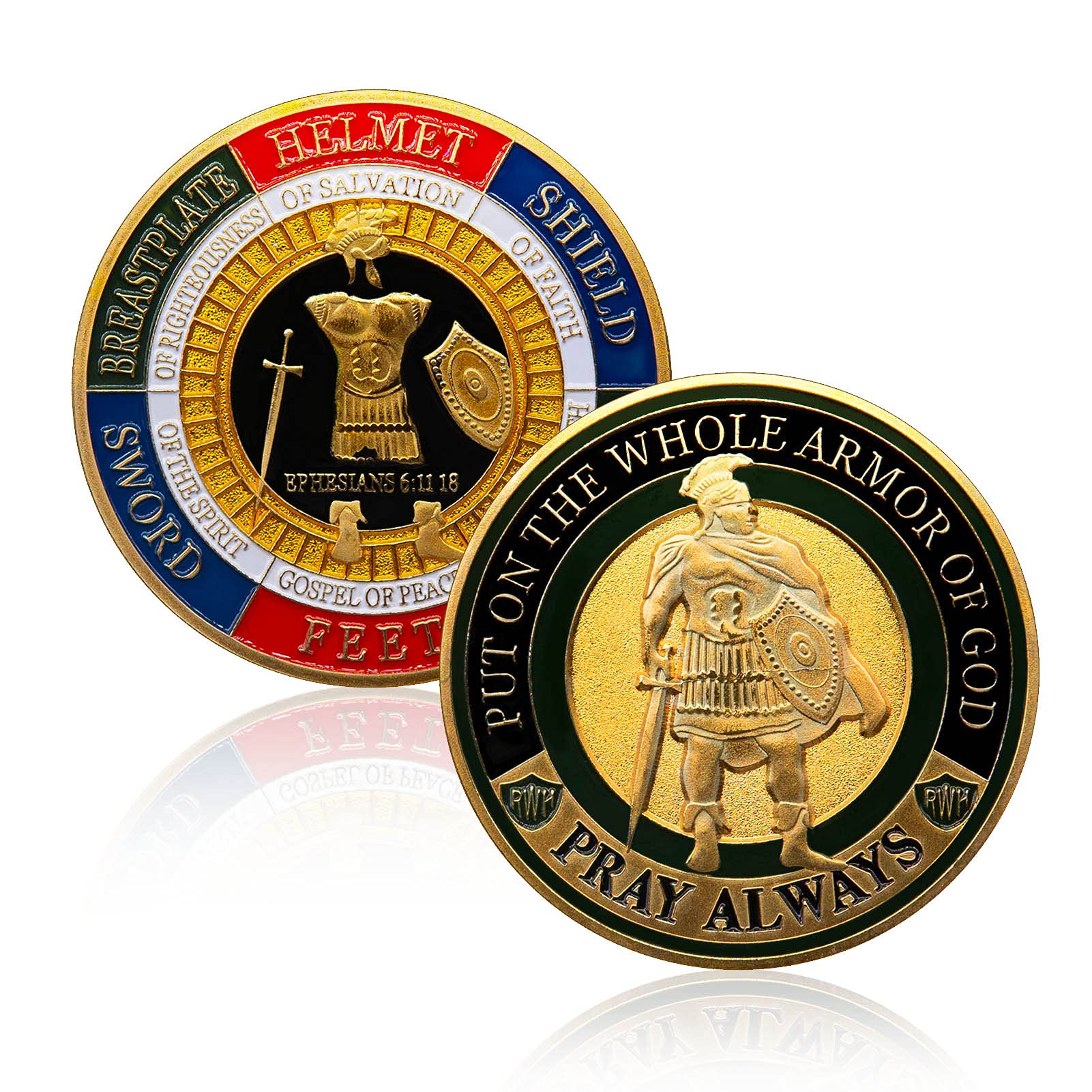 KANGHE American Military Commemorative Coin God Armor, Full-Body Armor Challenge Coin, Warrior Avenger Commemorative Armor Coin.