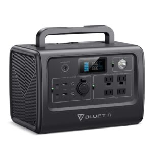 bluetti portable power station eb70s, 716wh lifepo4 battery backup w/ 4 800w ac outlets (1,400w peak), 100w type-c, solar generator for road trip, off-grid, power outage (solar panel optional)