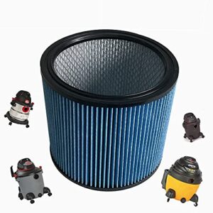 renlin 90304 replacement cartridge vacuum filter 90304 90350 90333 type u fits for shop vac wet /dry vacuum cleaners—90304 1 pack (blue)