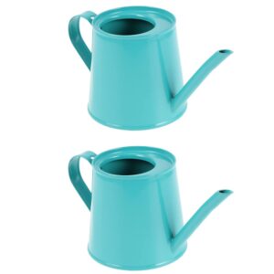 hemoton 2pcs children watering can small kids watering pot long spout watering kettle iron watering tin watering bucket for bonsai indoor outdoor plant