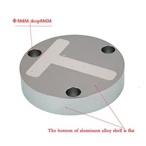 Metal round horizontal bubble T-type two-way level instrument metal level diameter 60mm accuracy 5 ′ / 2mm (silvery)